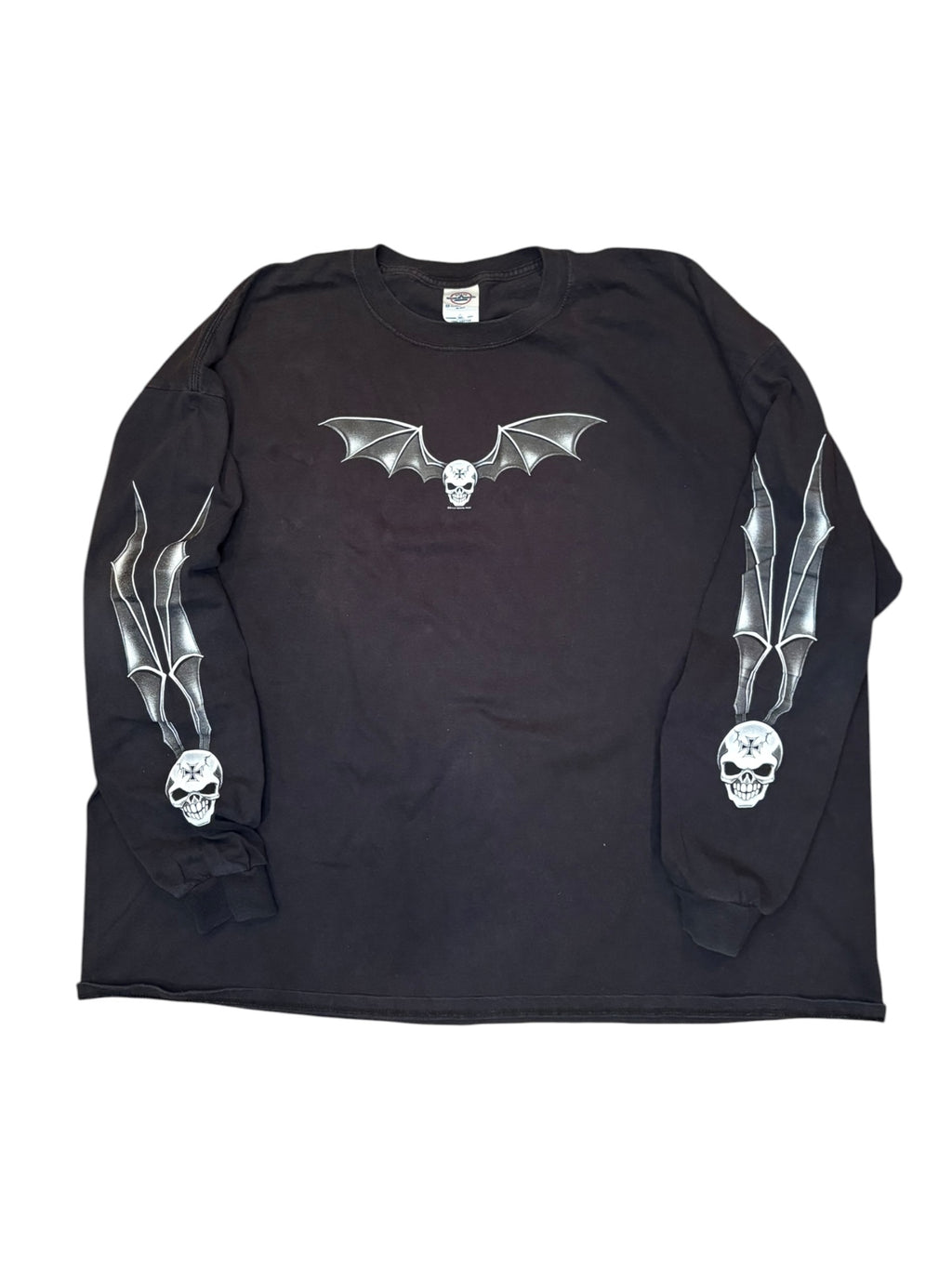 Vintage Big Size Biker Style Skull Longsleeve Shirt (XXXL)