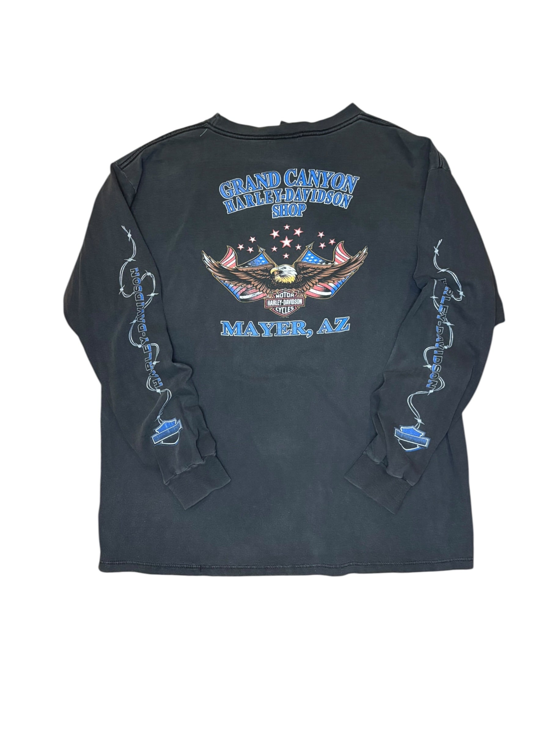 Vintage Harley Davidson Barbwire Longsleeve Tee (XL)