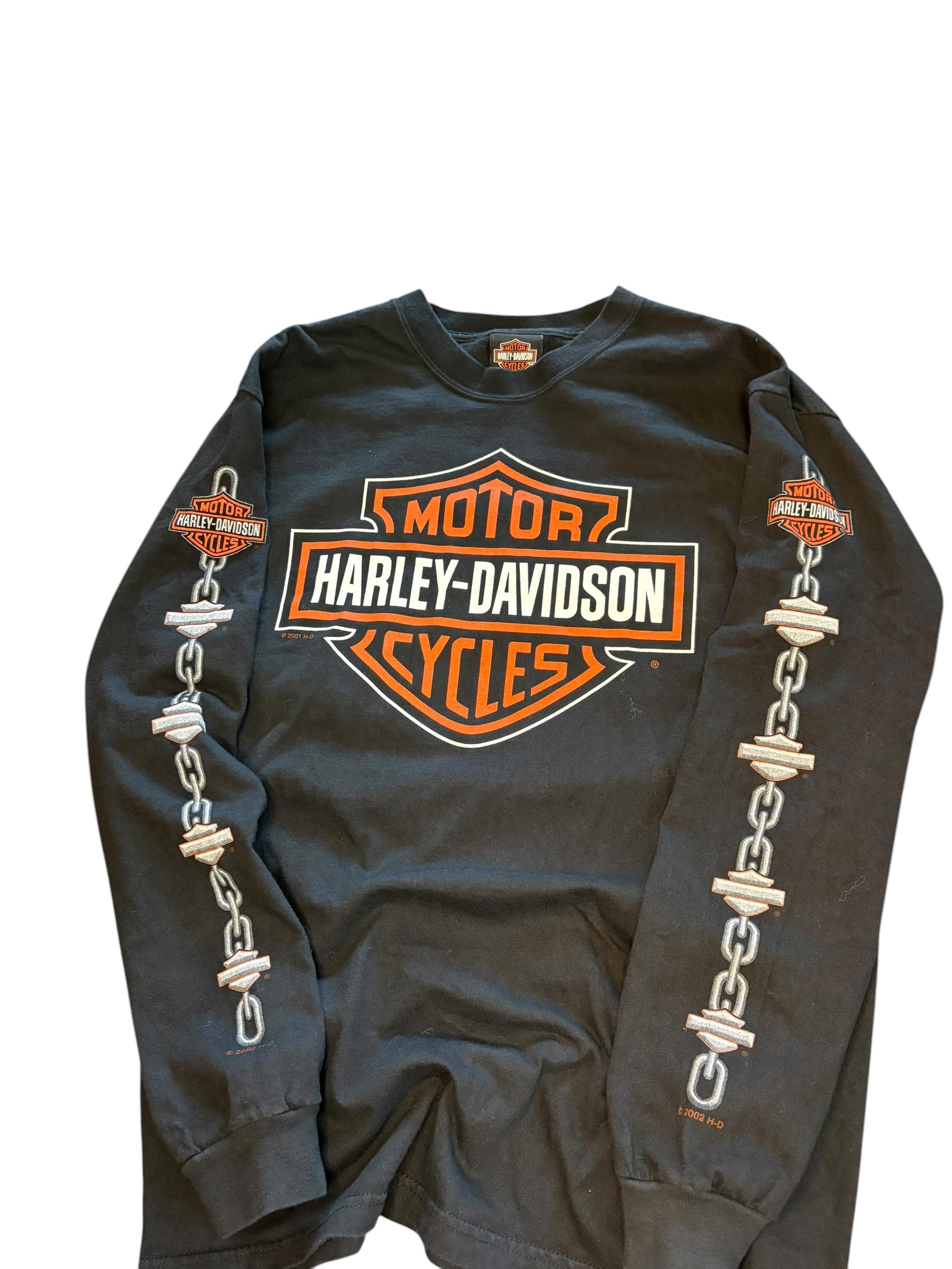 Vintage Harley Davidson Chain Long sleeve Shirt (Medium)