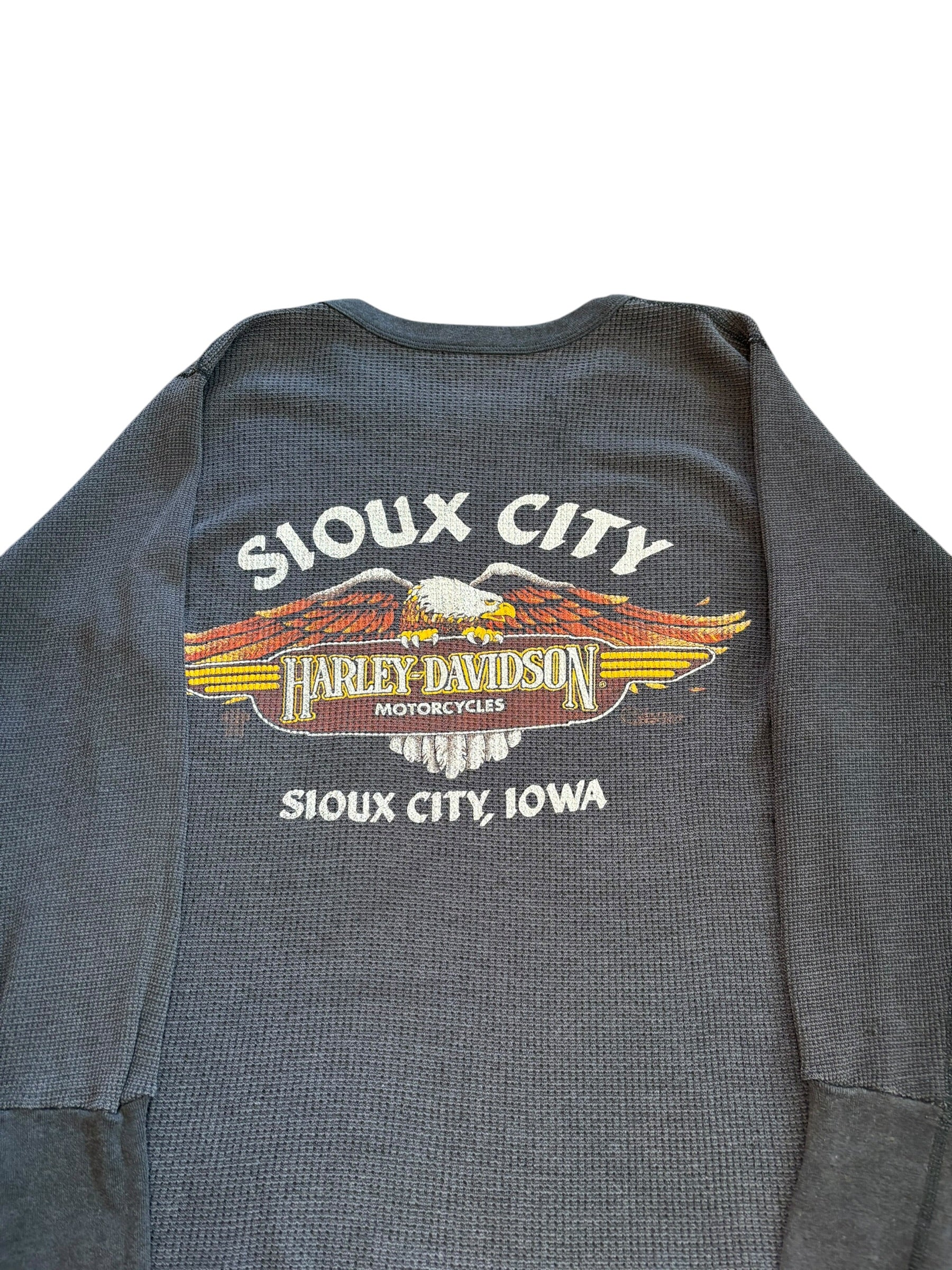 Vintage 1980s Holubek Harley Davidson Ride'n The Wind Thermal (Medium)