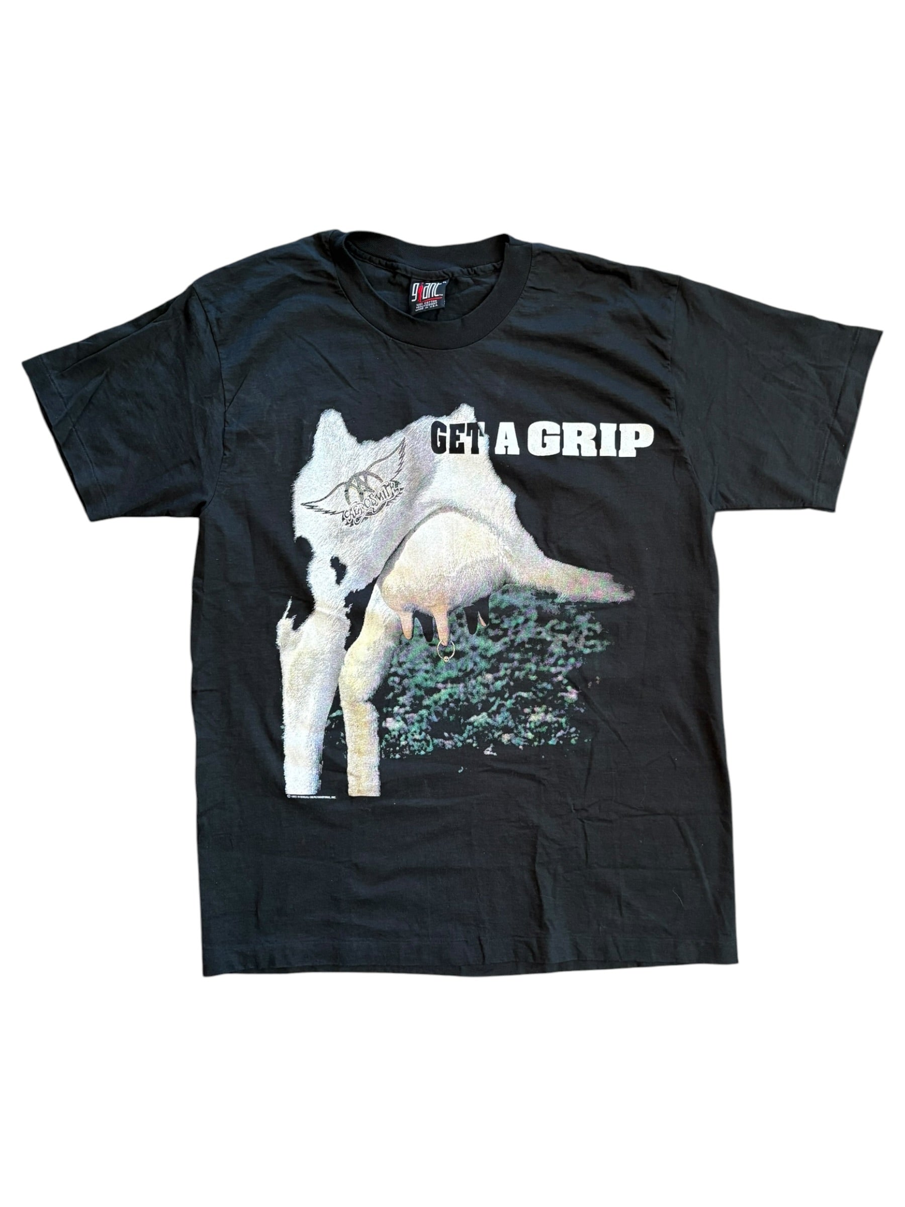 1993 Vintage Aerosmith Get A Grip Cow Graphic Band Tee (XL)