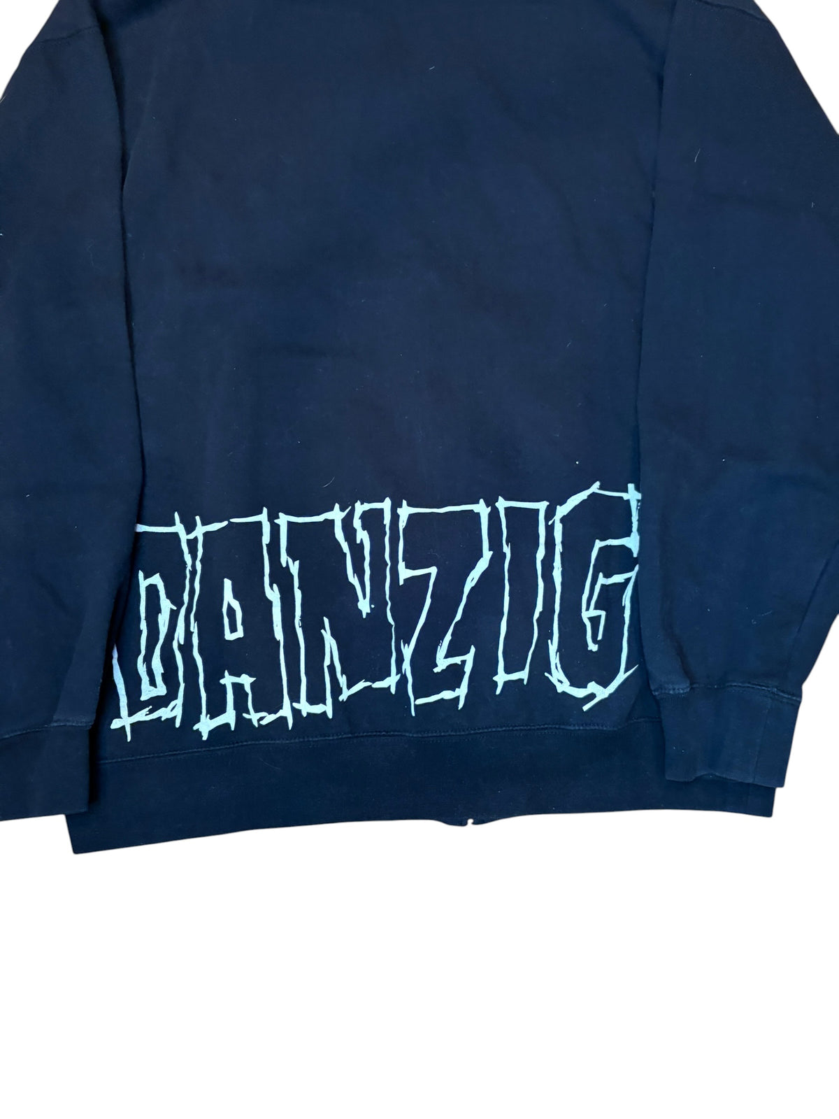 2000s Danzig Zip Up Skull Band Hoodie (Large)