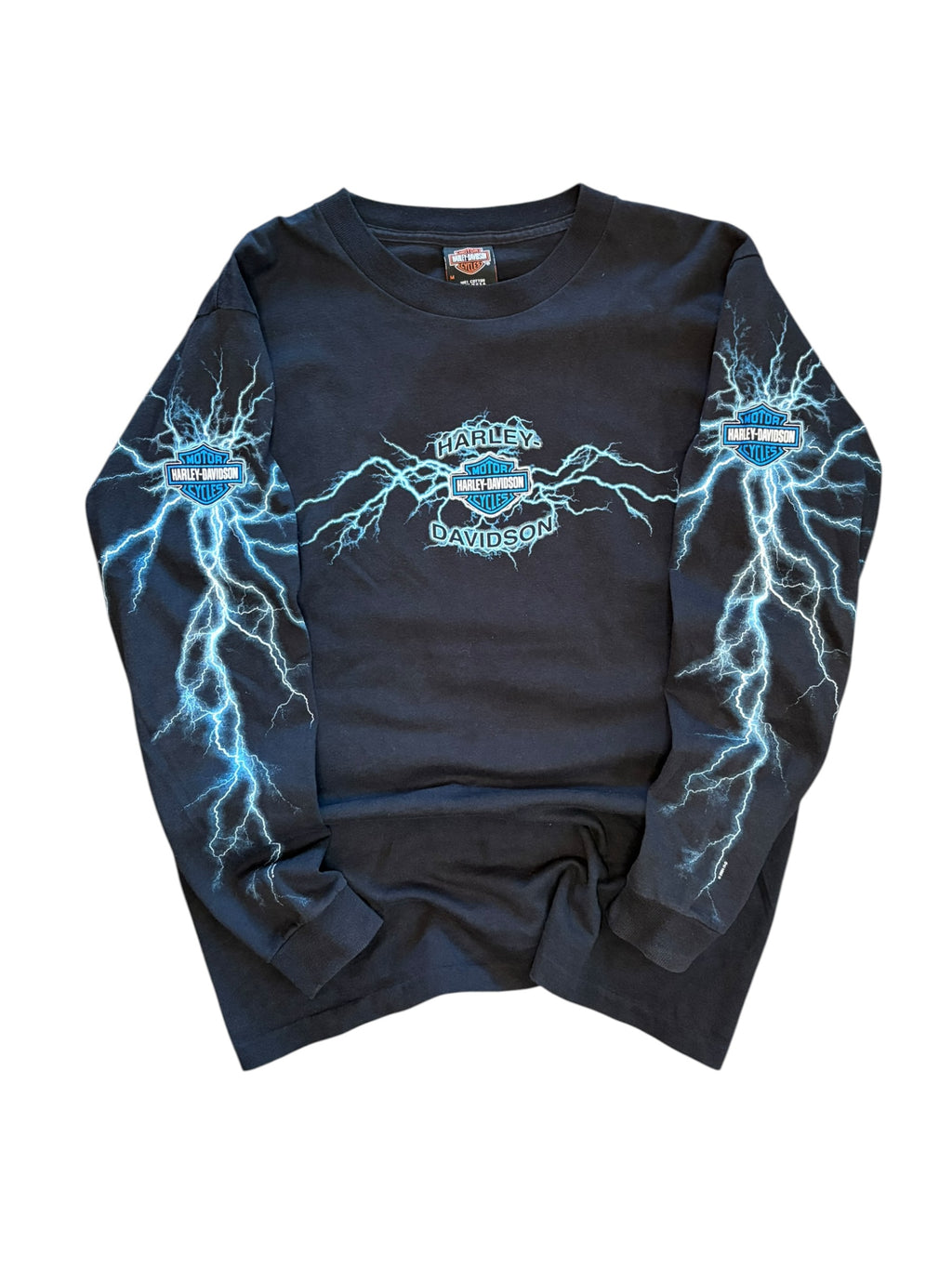 Vintage Harley Davidson Grand Canyon Rare Lightning Long-sleeved Shirt (Medium)