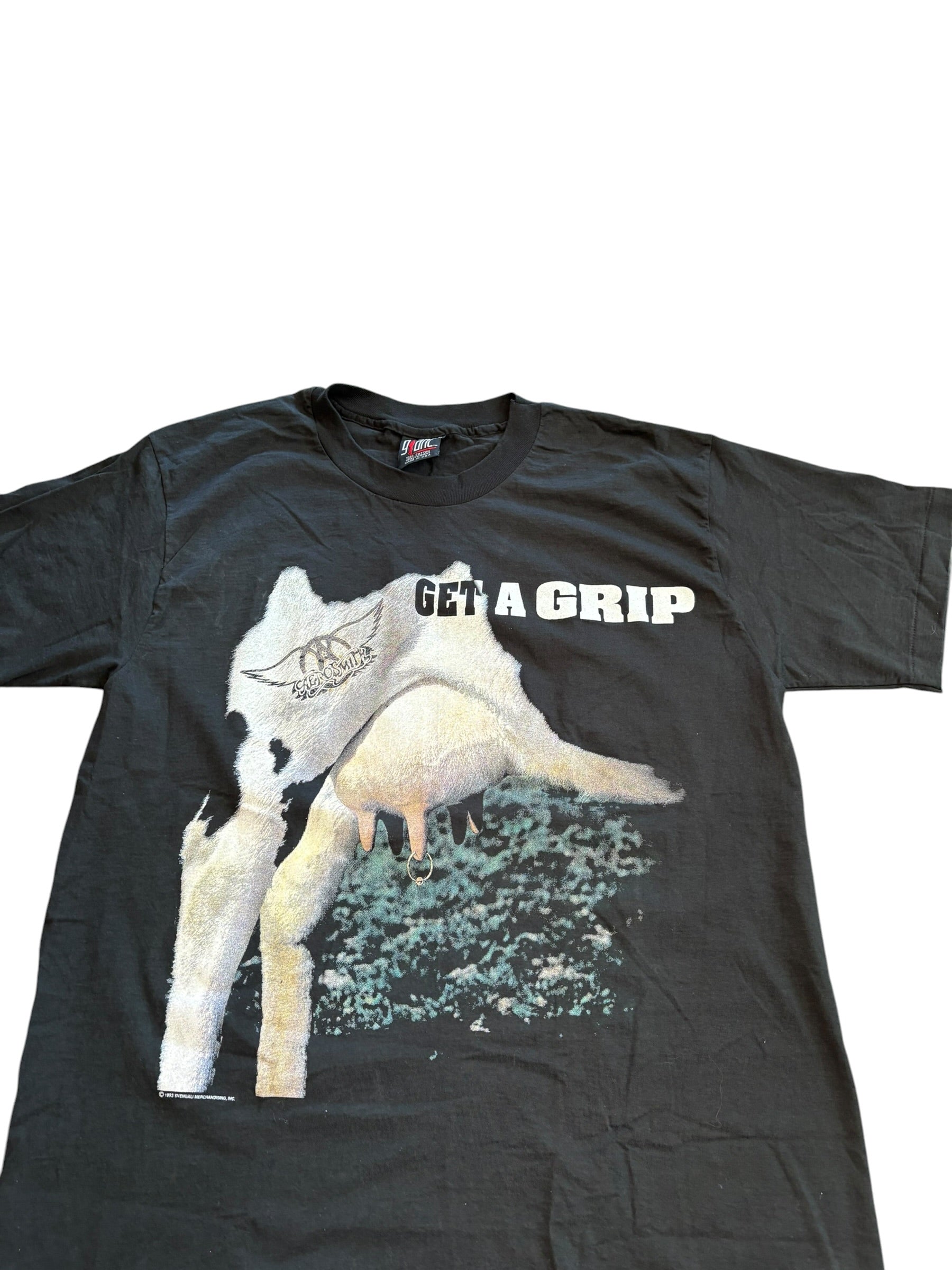 1993 Vintage Aerosmith Get A Grip Cow Graphic Band Tee (XL)