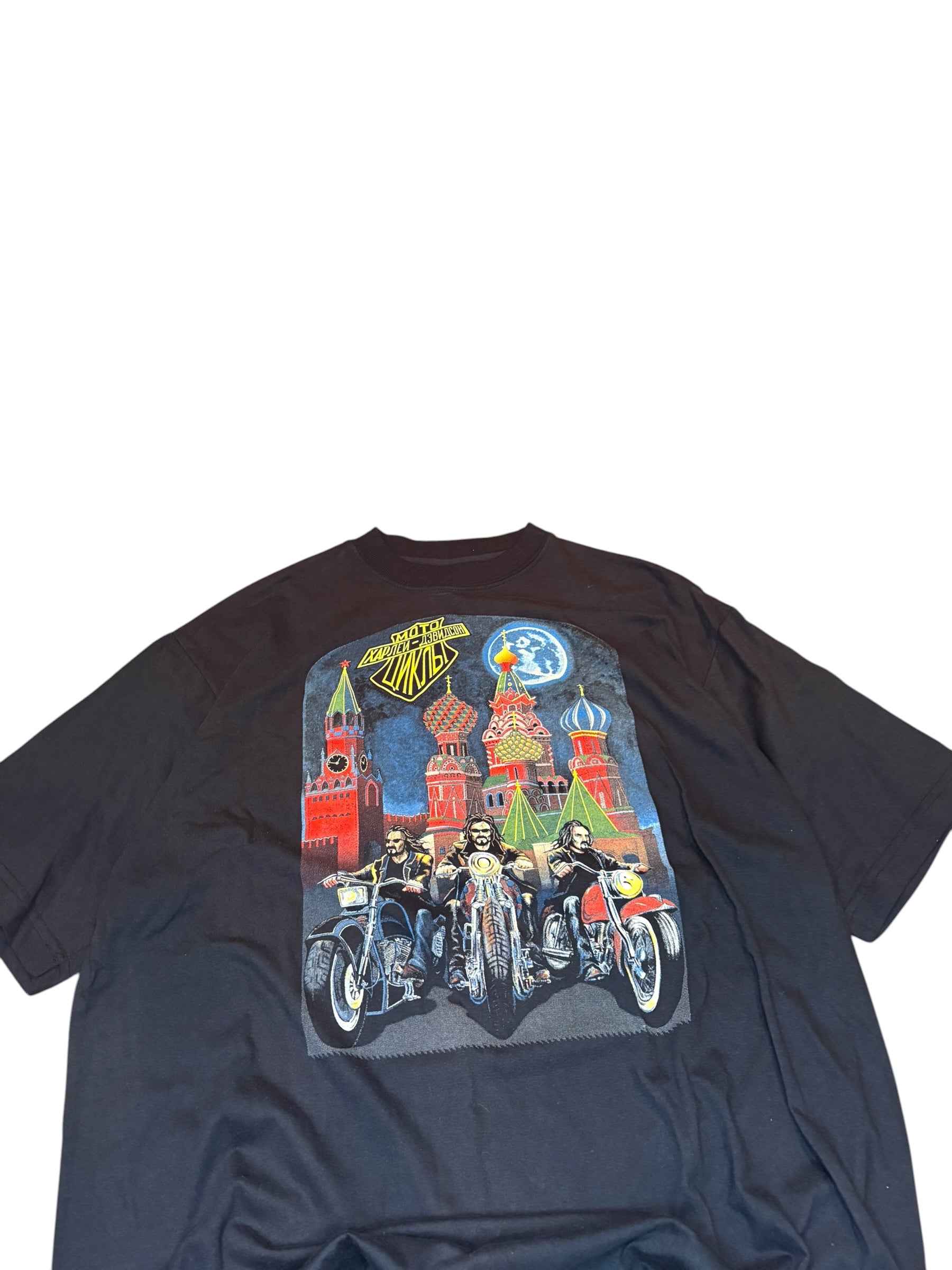 Vintage Moscow Russia Deadstock Harley Davidson Shirt (XL)