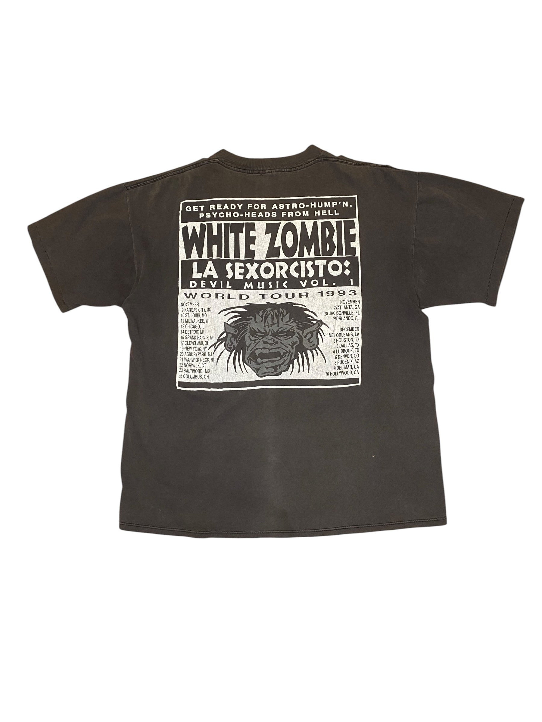 Vintage 1993 White Zombie LA Sexorcisto Fader Tee (XL)