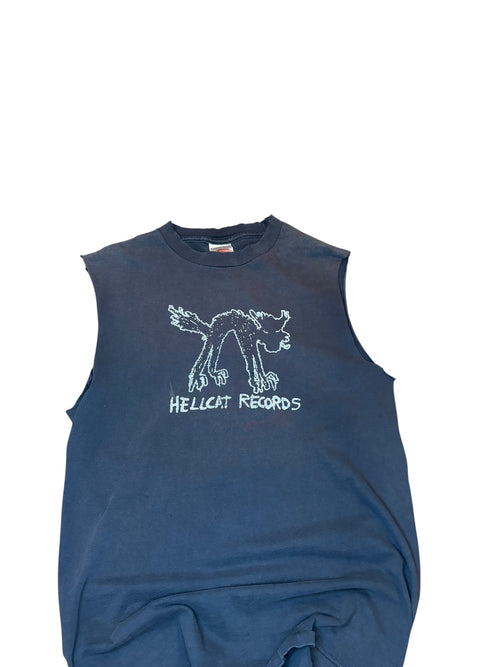 90s-00s Vintage Hellcat Records Cutoff Shirt Fader (Small)