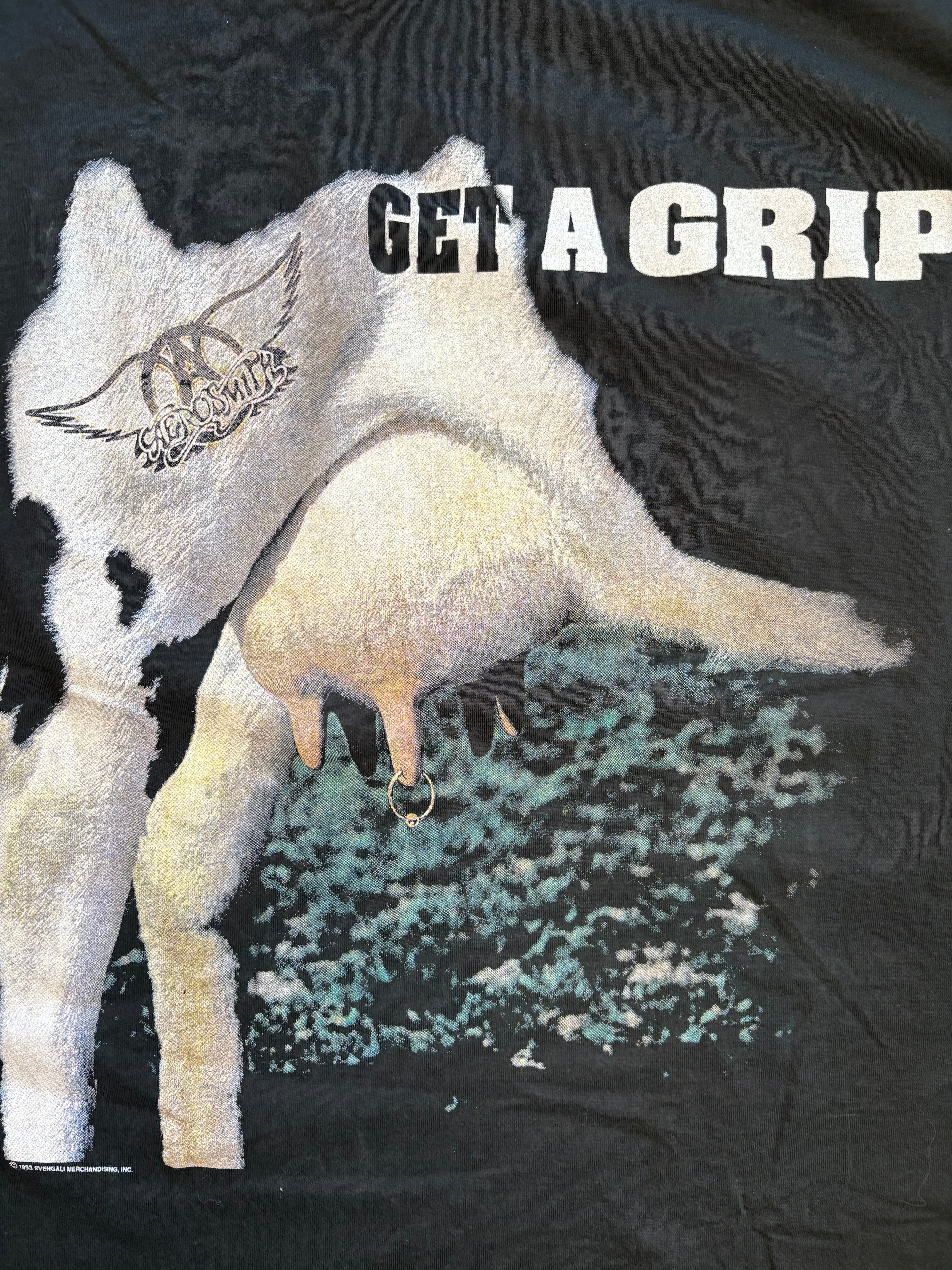 1993 Vintage Aerosmith Get A Grip Cow Graphic Band Tee (XL)