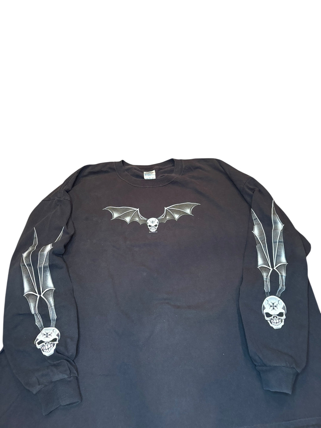 Vintage Big Size Biker Style Skull Longsleeve Shirt (XXXL)