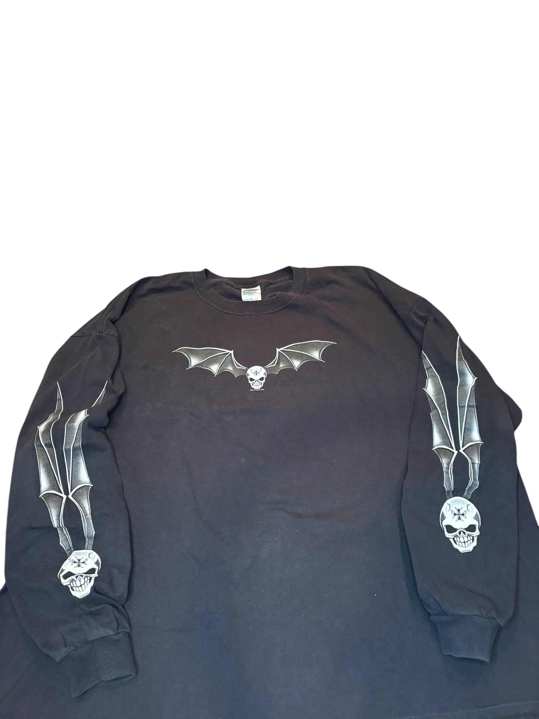 Vintage Big Size Biker Style Skull Longsleeve Shirt (XXXL)