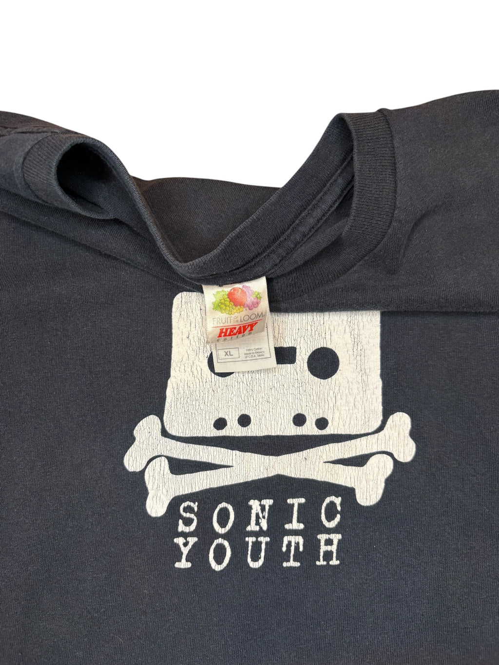 Vintage 90s Sonic Youth Skull Cassette Tee (XL)