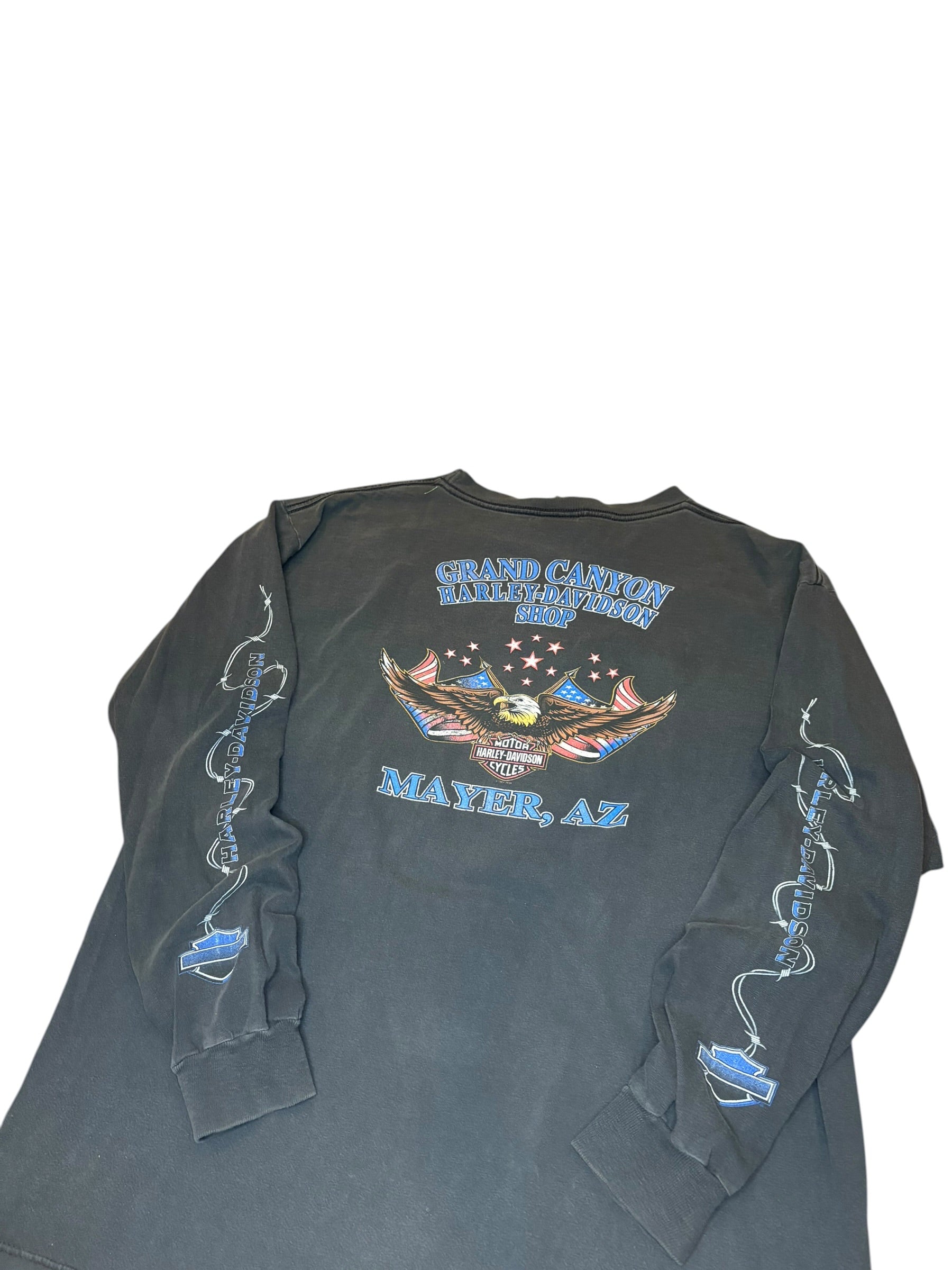 Vintage Harley Davidson Barbwire Longsleeve Tee (XL)