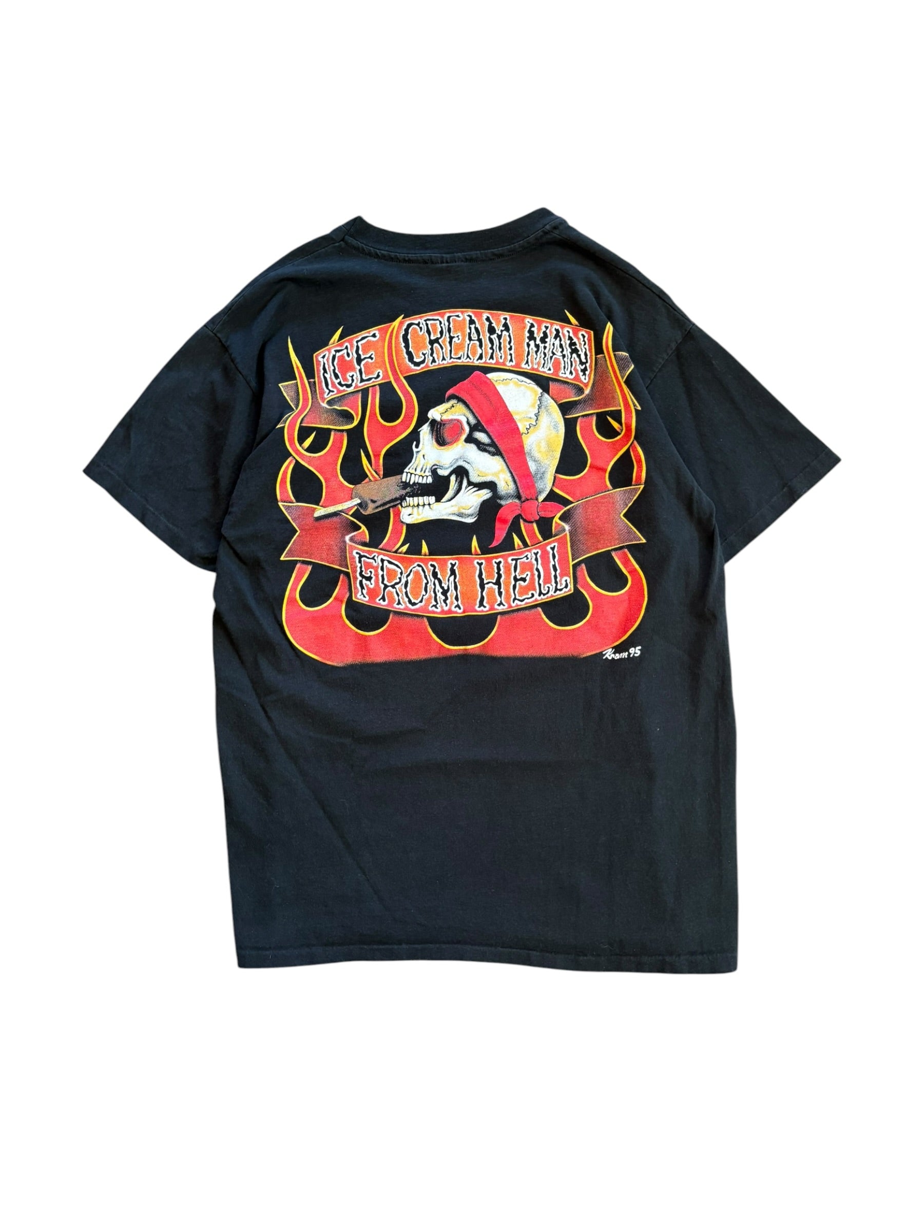 Vintage 1995 Rare Biker "Ice Cream Man From Hell" Tee (Large)