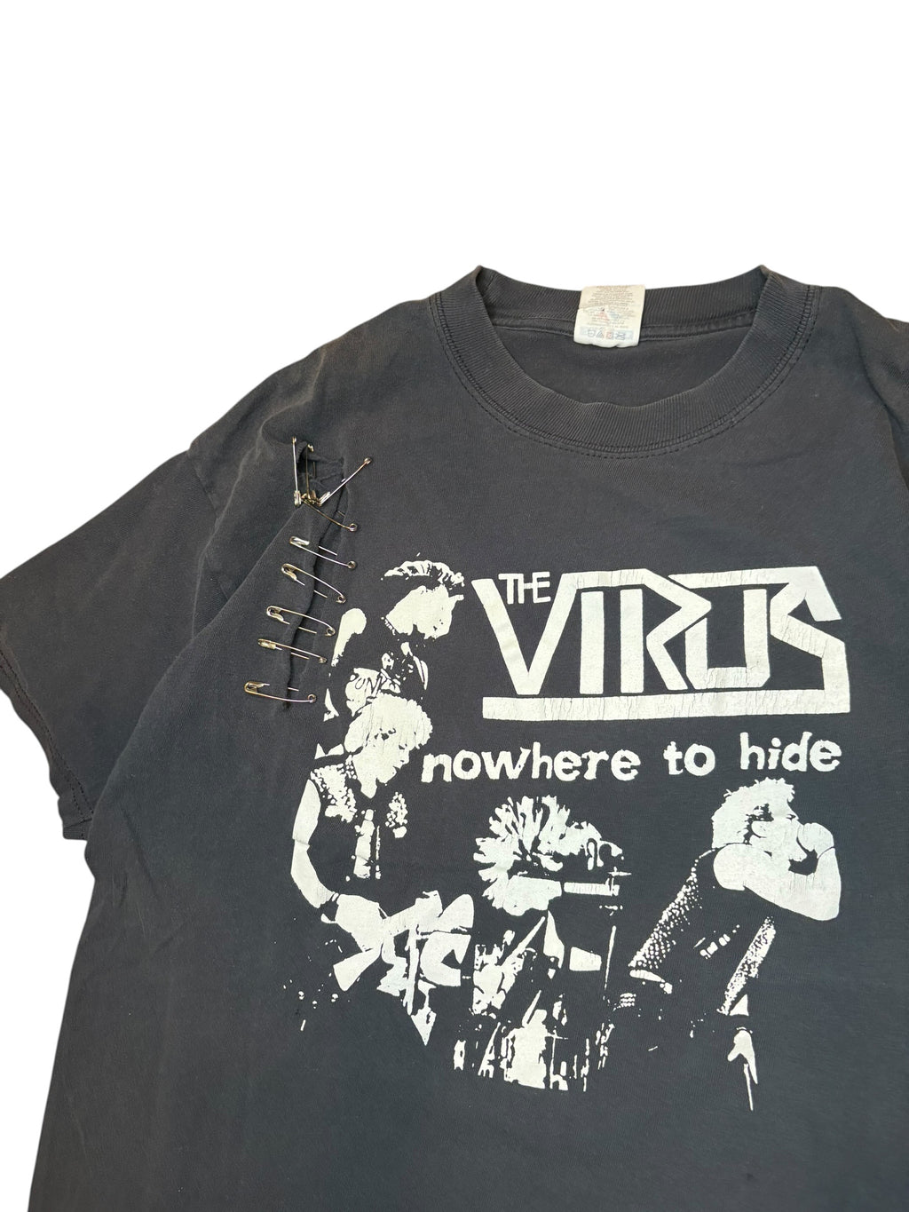 Vintage 90s The Virus Thrashed Punk Band Tee (Large)