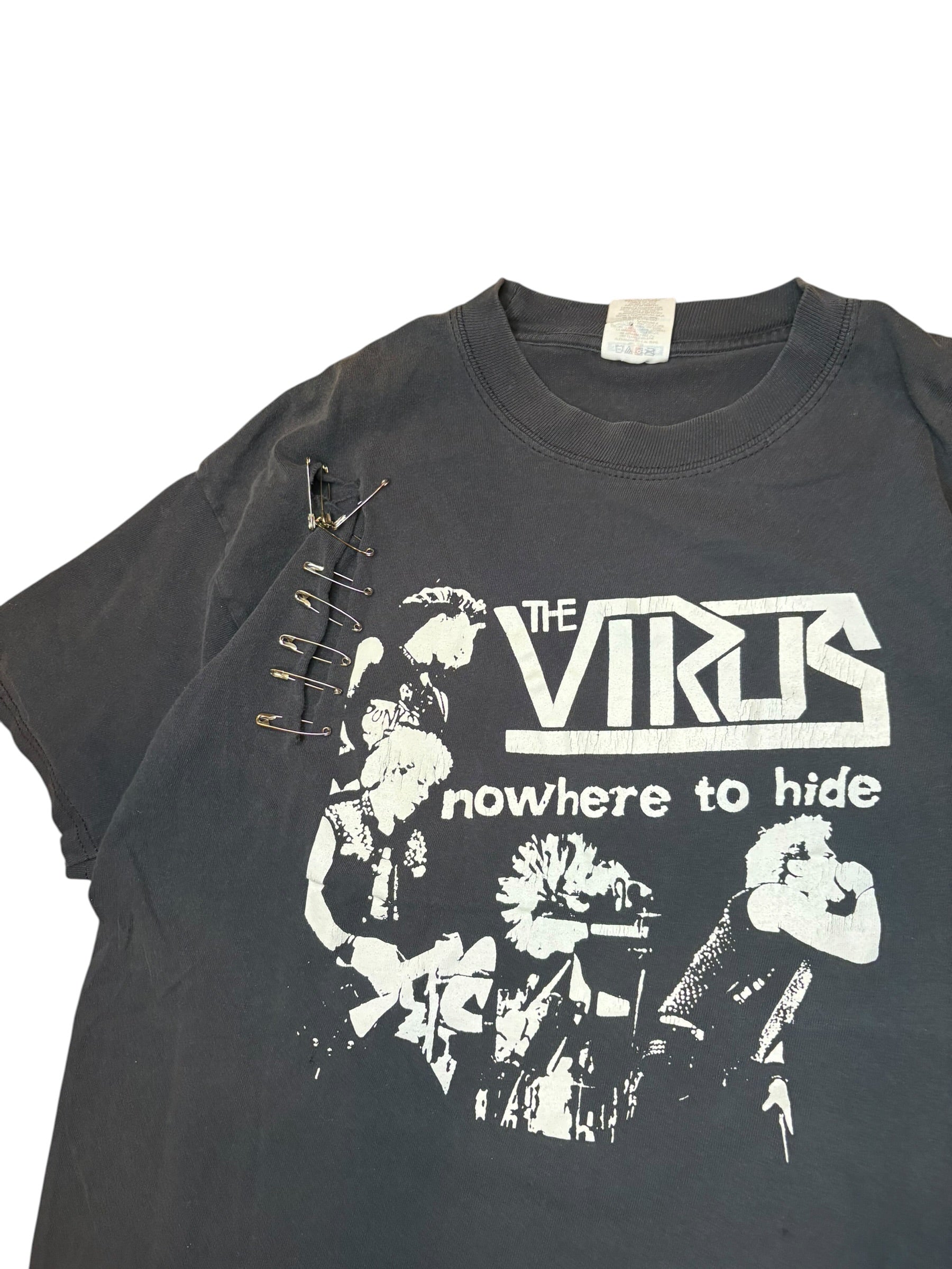 Vintage 90s The Virus Thrashed Punk Band Tee (Large)