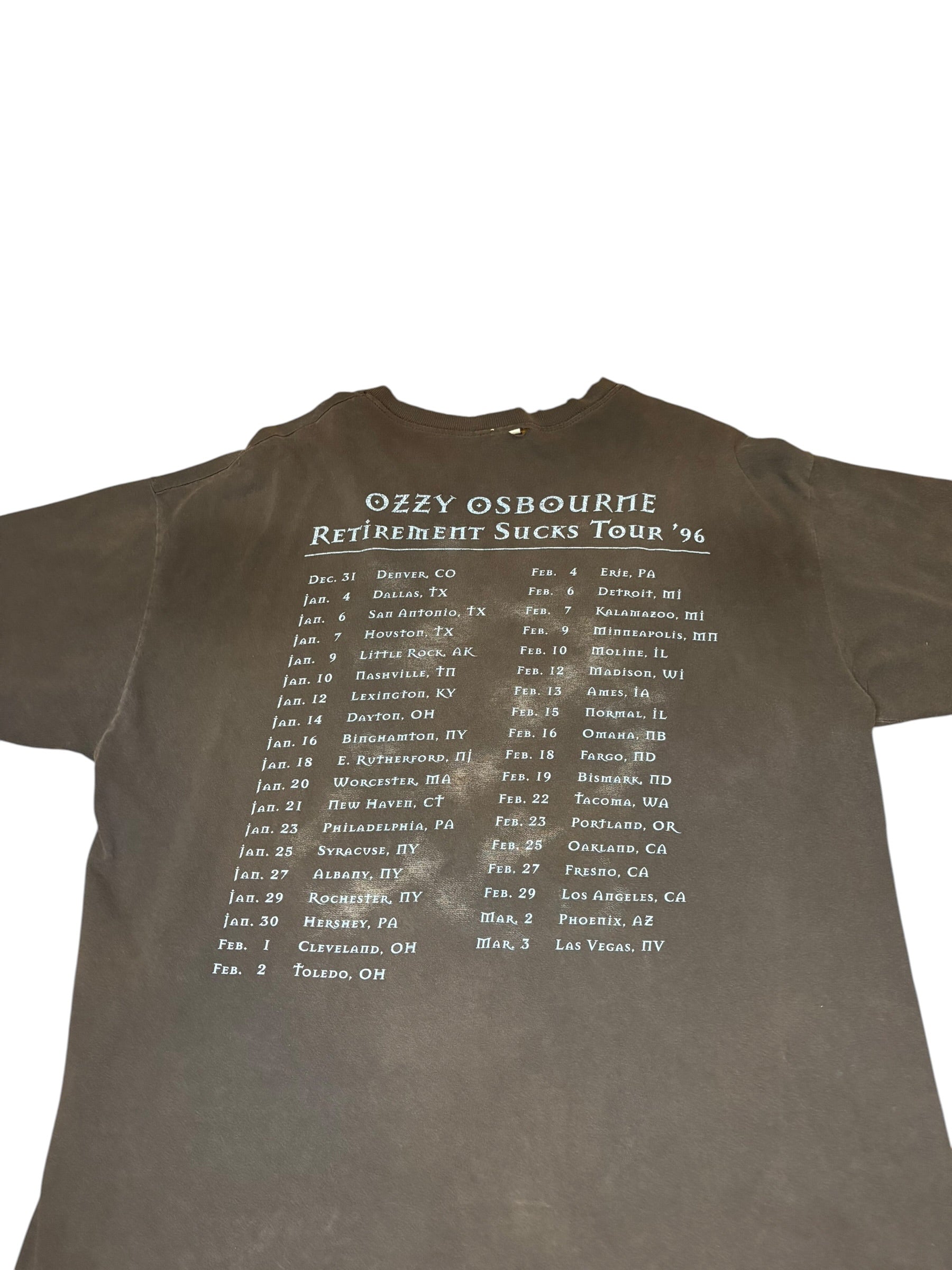 Vintage 1996 Ozzy Osbourne Retirement Sucks Fader Tee (XL)