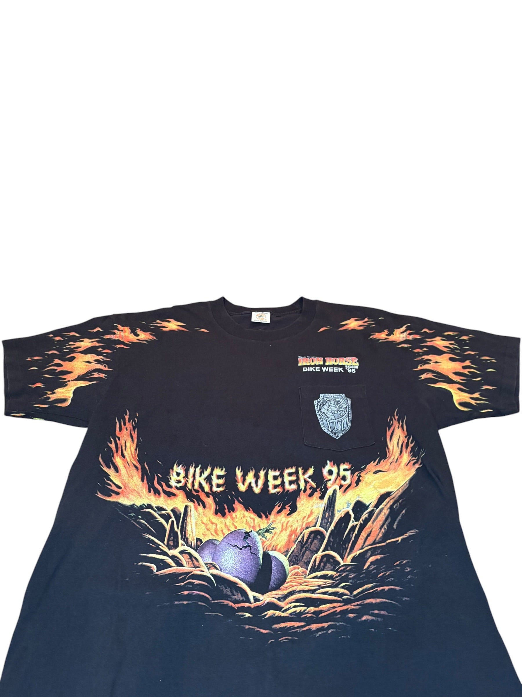 Vintage 90s Iron Horse Saloon Bike Week AOP Tee (XL)