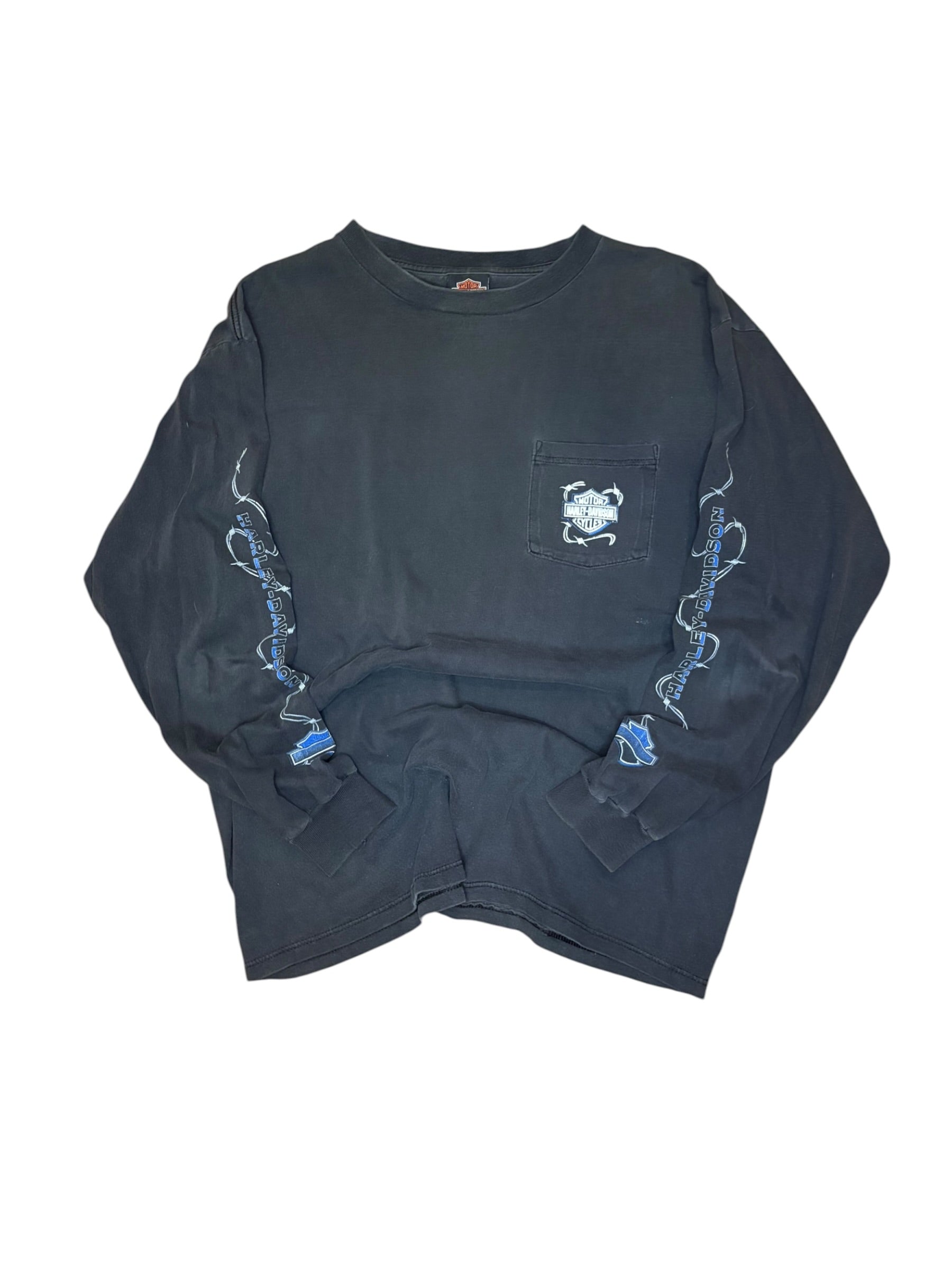 Vintage Harley Davidson Barbwire Longsleeve Tee (XL)