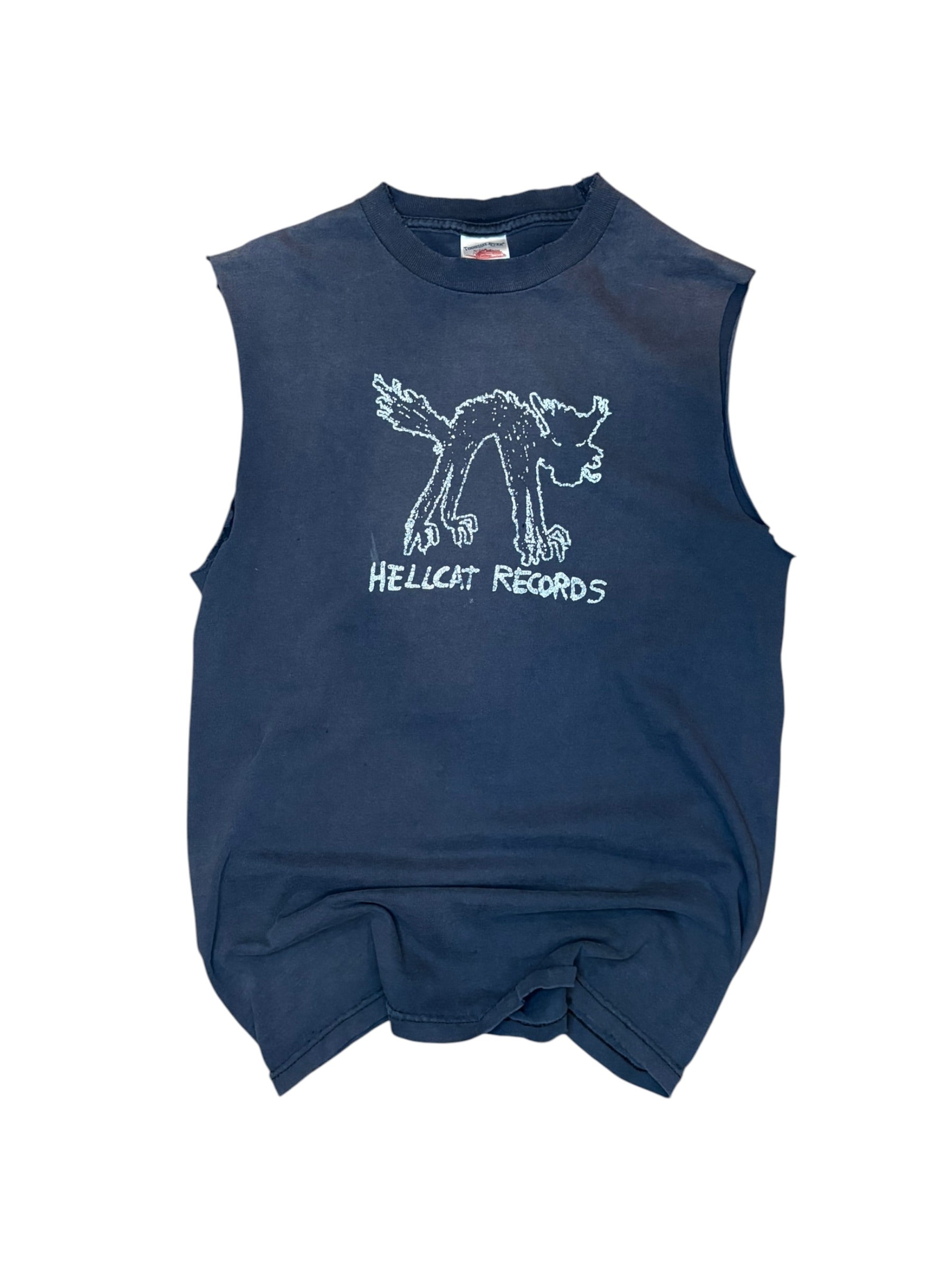 90s-00s Vintage Hellcat Records Cutoff Shirt Fader (Small)