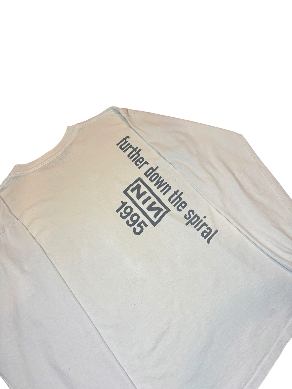 Vintage 1995 Rare Nine Inch Nails White Rope Longsleeve (Large)
