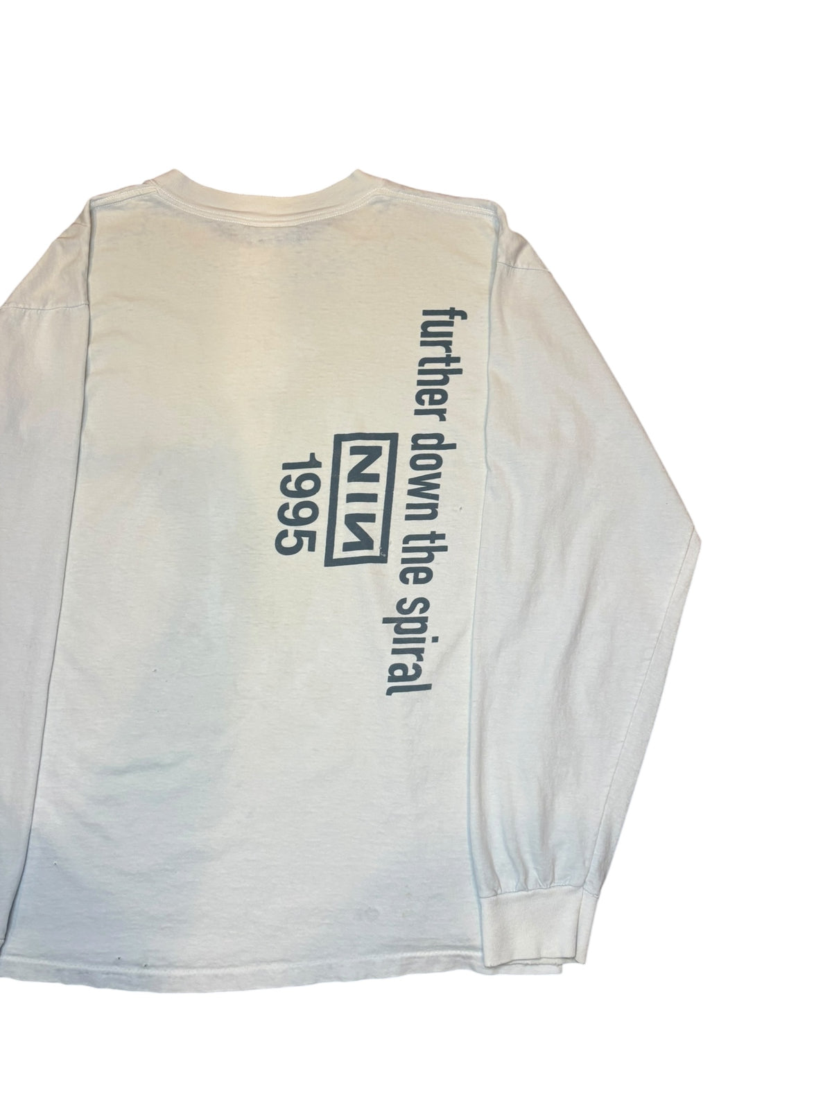 Vintage 1995 Rare Nine Inch Nails White Rope Longsleeve (Large)
