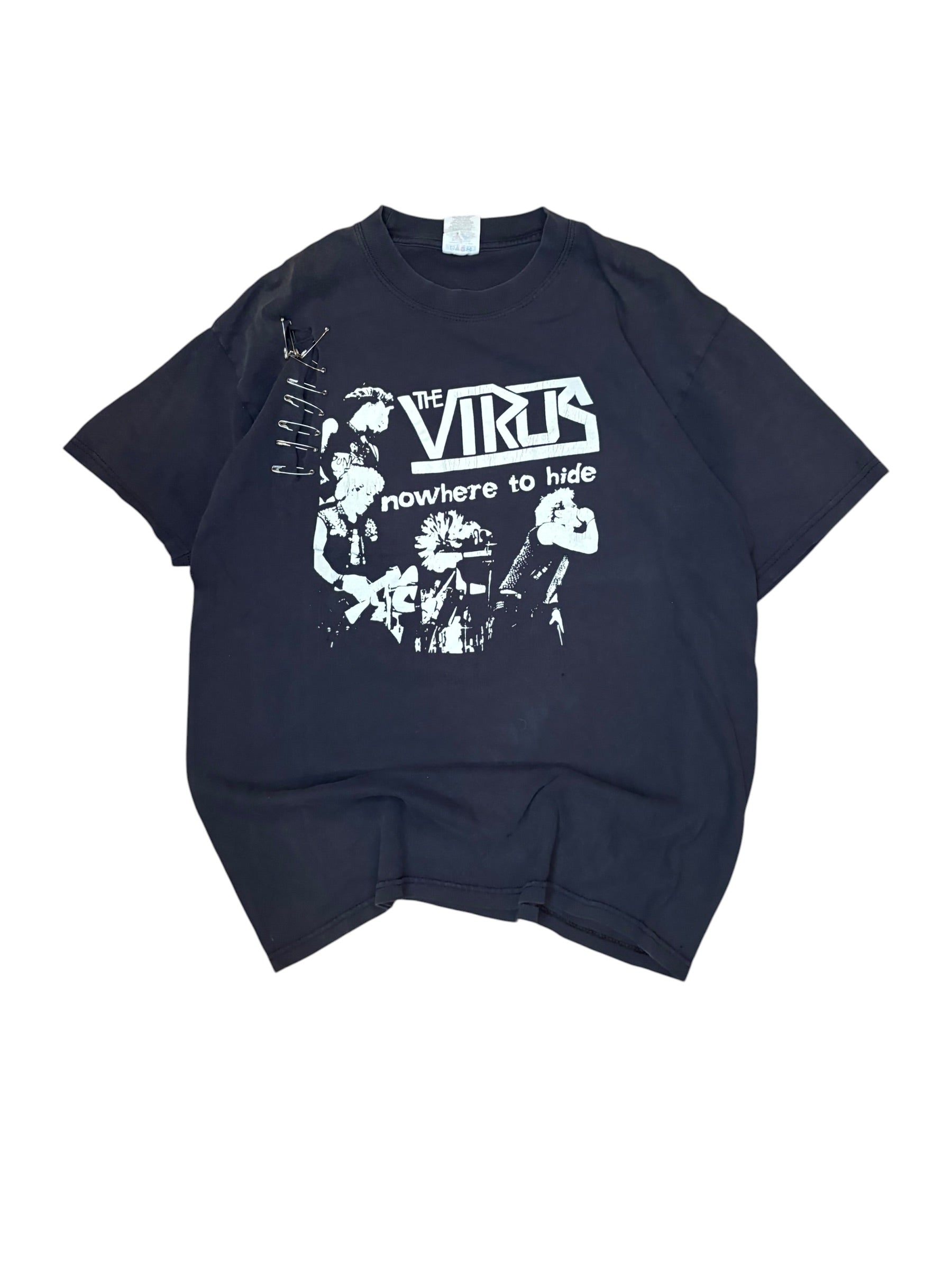 Vintage 90s The Virus Thrashed Punk Band Tee (Large)