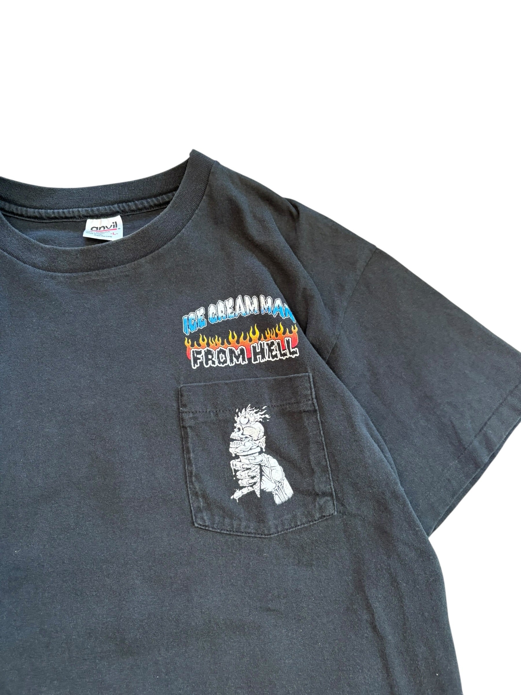 Vintage 1995 Rare Biker "Ice Cream Man From Hell" Tee (Large)