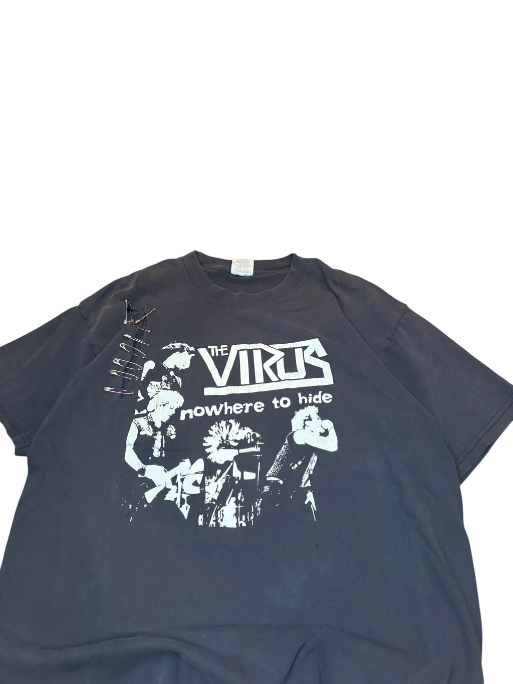Vintage 90s The Virus Thrashed Punk Band Tee (Large)