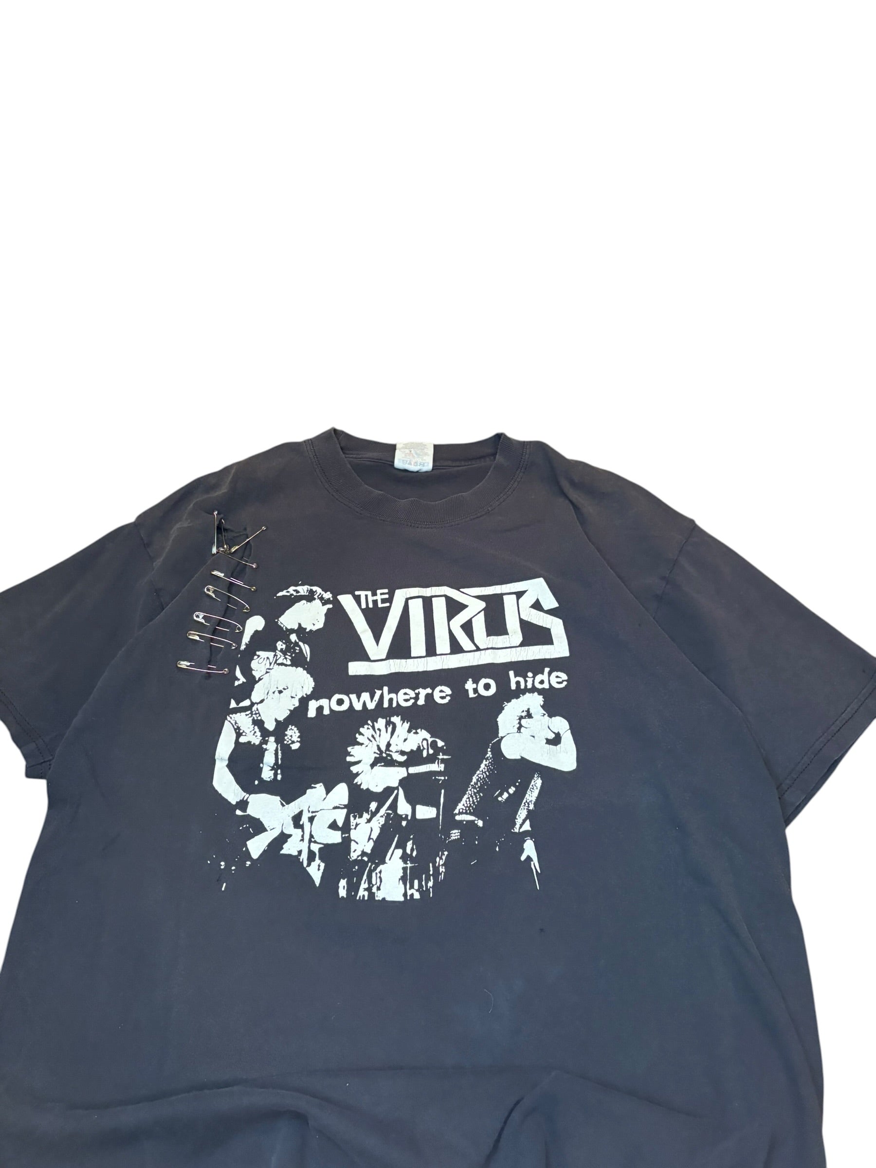 Vintage 90s The Virus Thrashed Punk Band Tee (Large)