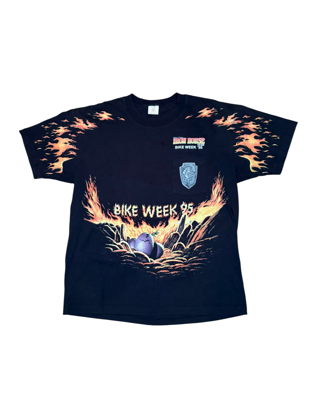 Vintage 90s Iron Horse Saloon Bike Week AOP Tee (XL)