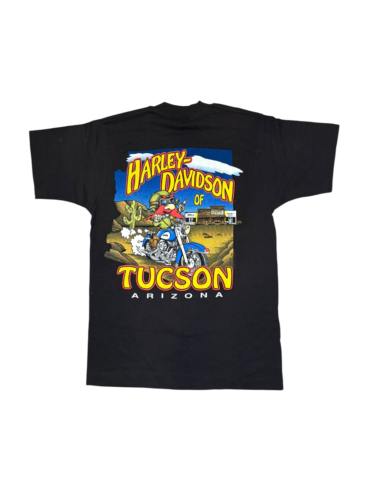 Vintage Harley Davidson Eagle Pocket Tee With Rare Tucson Back (Small)