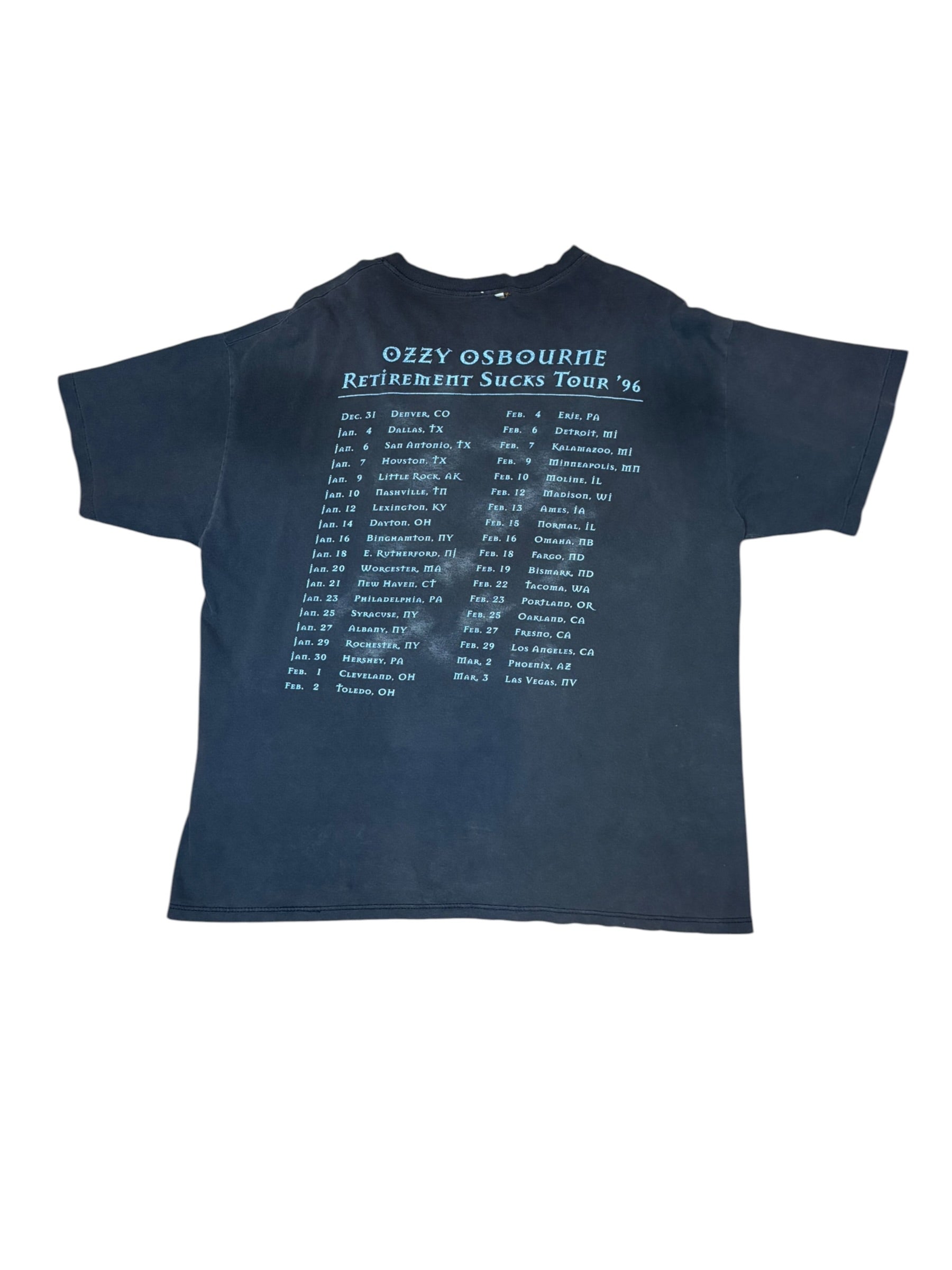 Vintage 1996 Ozzy Osbourne Retirement Sucks Fader Tee (XL)
