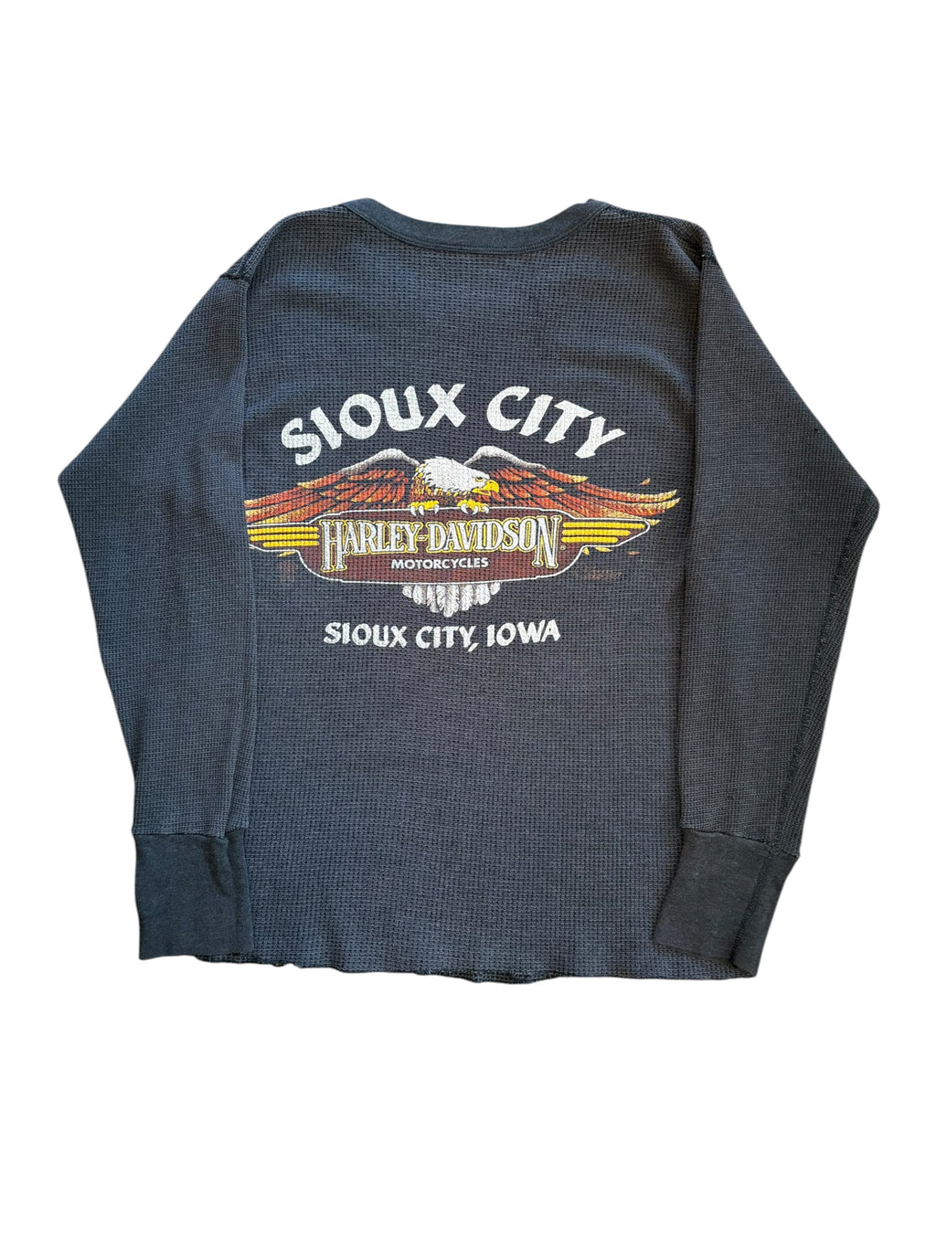 Vintage 1980s Holubek Harley Davidson Ride'n The Wind Thermal (Medium)
