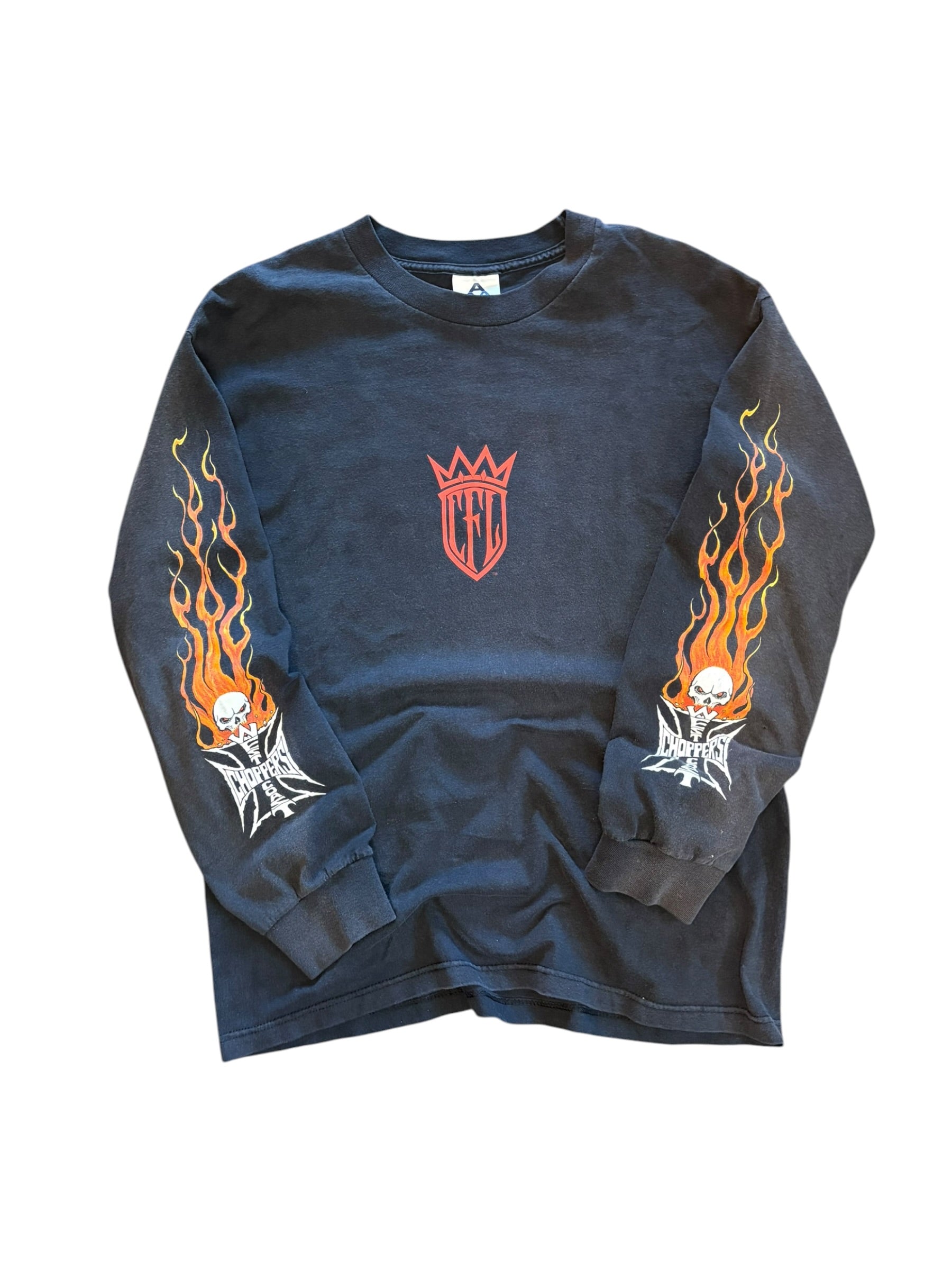 Vintage West Coast Choppers CFL Flame Longsleeve Shirt (Large)